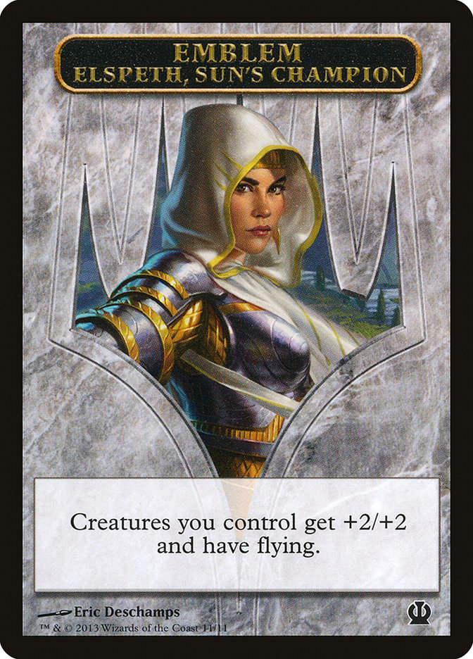 Elspeth, Sun's Champion Emblem [Theros Tokens] | Game Haven TX
