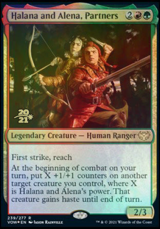 Halana and Alena, Partners [Innistrad: Crimson Vow Prerelease Promos] | Game Haven TX