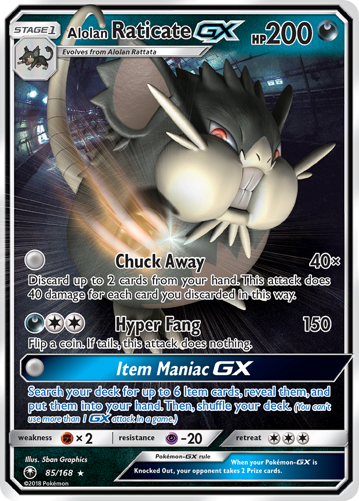 Alolan Raticate GX (85/168) [Sun & Moon: Celestial Storm] | Game Haven TX