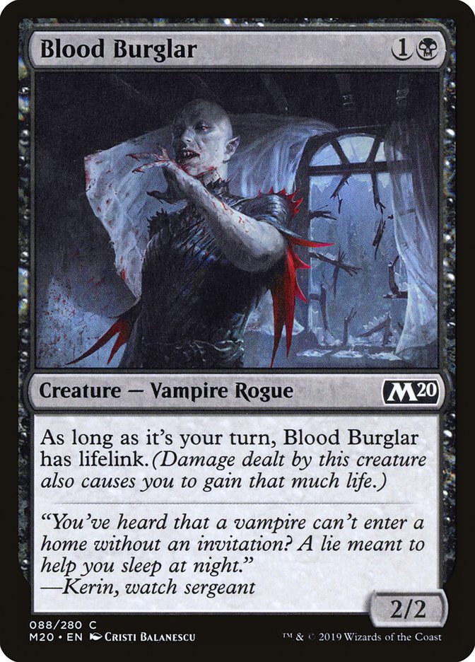 Blood Burglar [Core Set 2020] | Game Haven TX