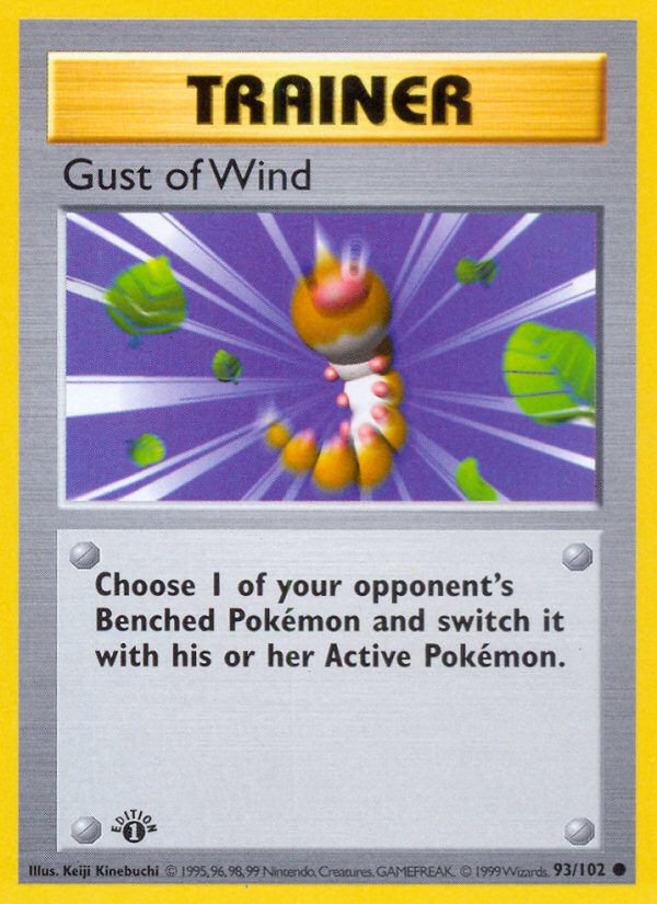 Gust of Wind (93/102) (Shadowless) [Base Set 1st Edition] | Game Haven TX