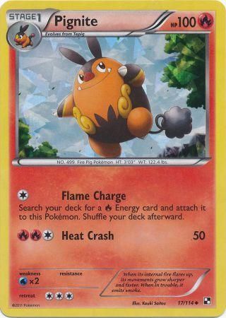 Pignite (17/114) (Cracked Ice Holo) [Black & White: Base Set] | Game Haven TX