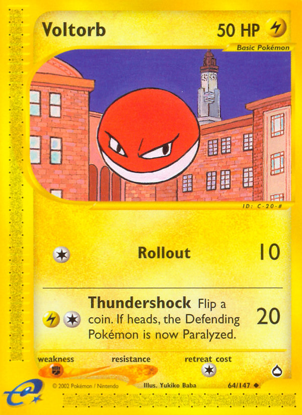 Voltorb (64/147) [Aquapolis] | Game Haven TX