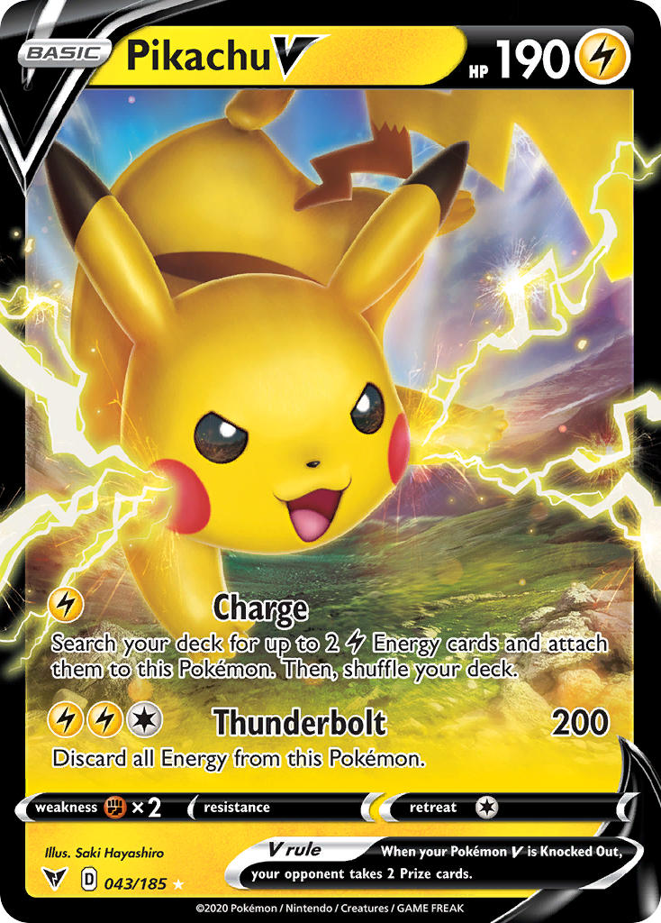 Pikachu V (043/185) [Sword & Shield: Vivid Voltage] | Game Haven TX