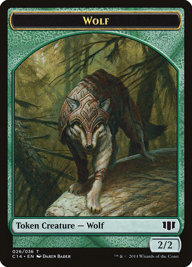Treefolk // Wolf Double-sided Token [Commander 2014 Tokens] | Game Haven TX