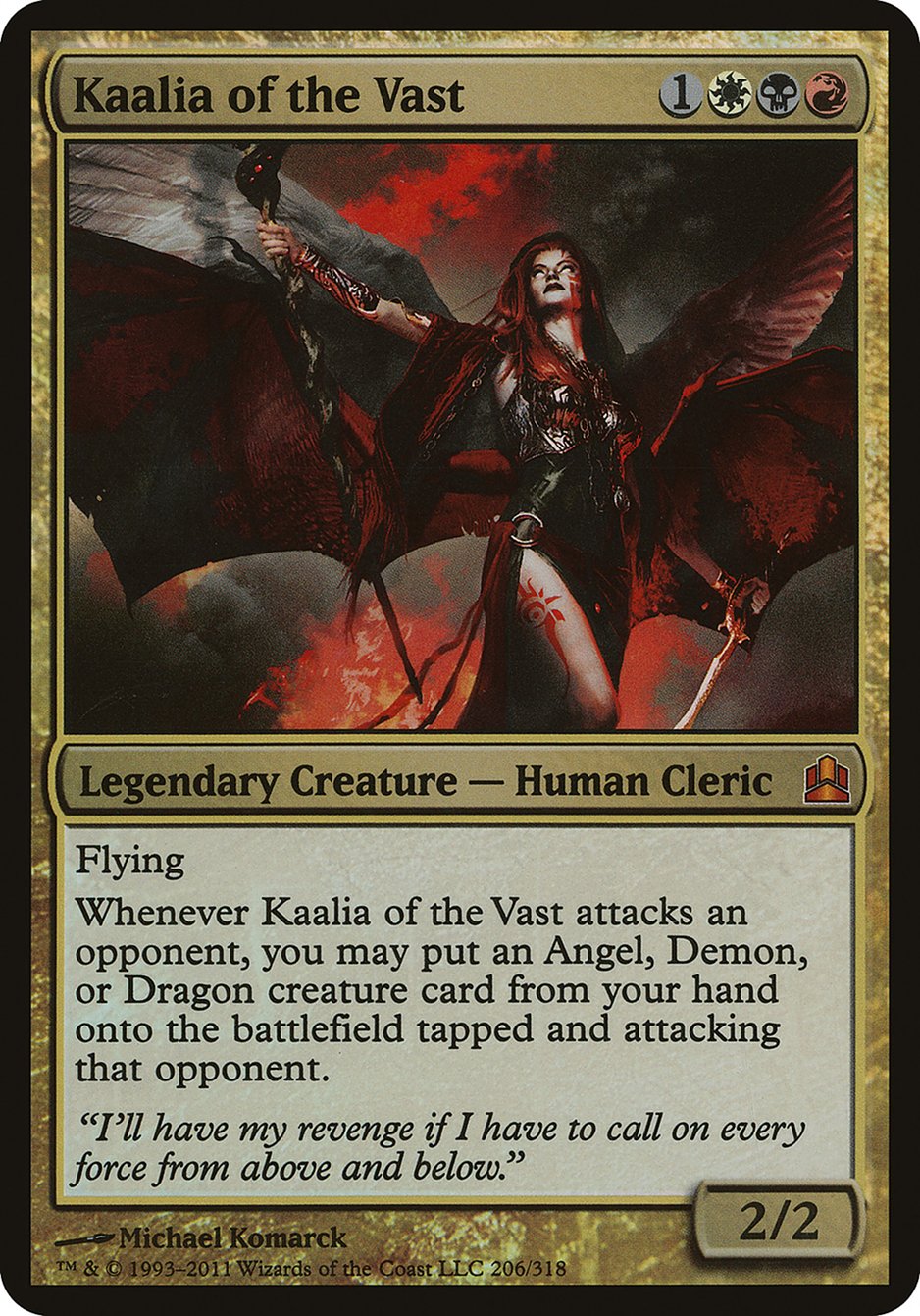 Kaalia of the Vast (Oversized) [Commander 2011 Oversized] | Game Haven TX