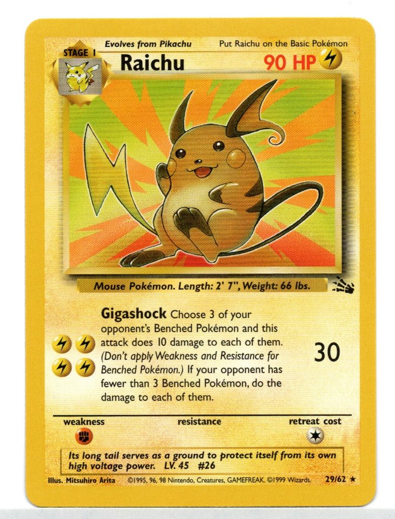 Raichu (29/62) [Fossil Unlimited] | Game Haven TX