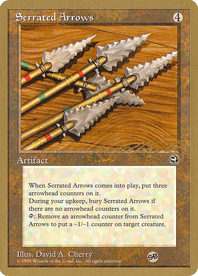 Serrated Arrows (Leon Lindback) (SB) [Pro Tour Collector Set] | Game Haven TX