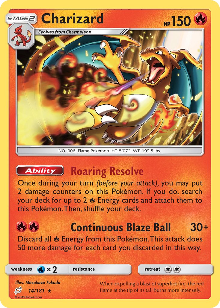 Charizard (14/181) (Theme Deck Exclusive) [Sun & Moon: Team Up] | Game Haven TX