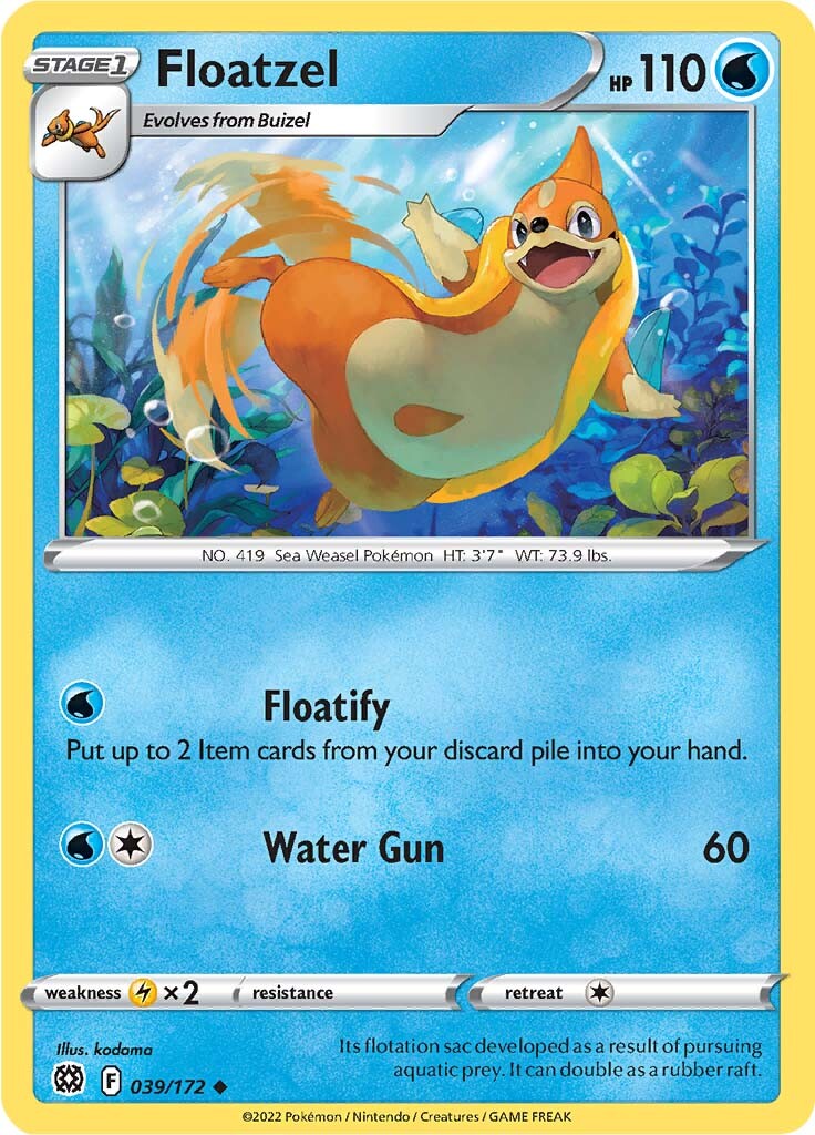Floatzel (039/172) [Sword & Shield: Brilliant Stars] | Game Haven TX