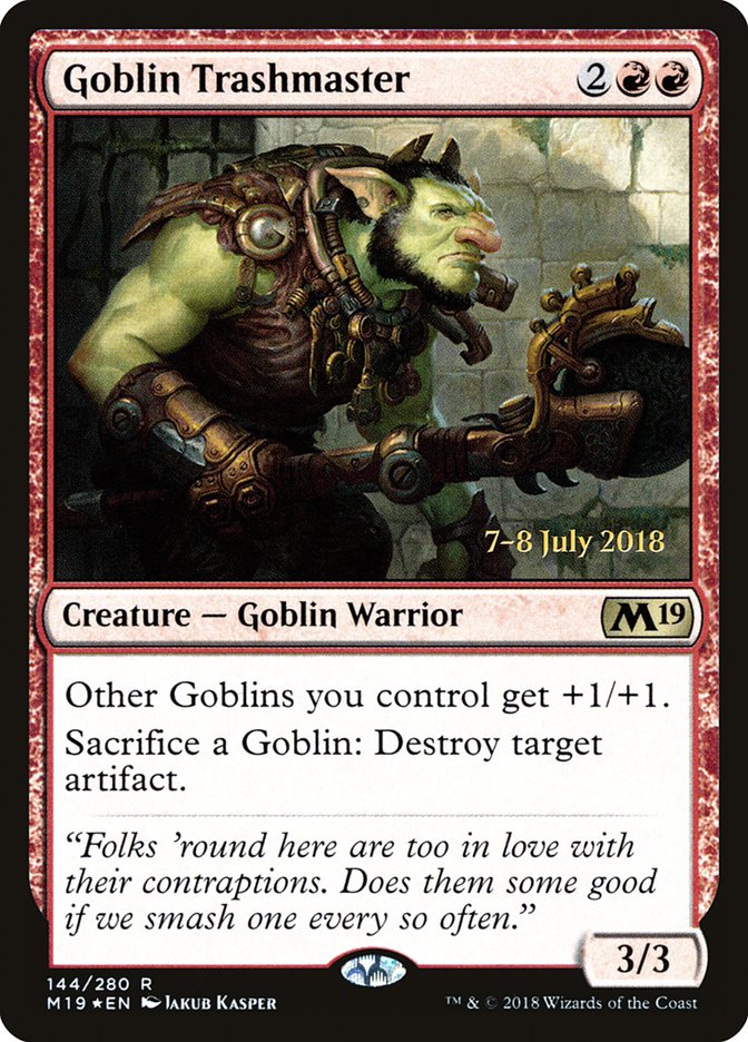 Goblin Trashmaster [Core Set 2019 Promos] | Game Haven TX