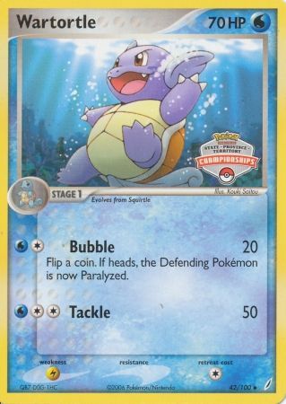 Wartortle (42/100) (States Championship Promo) [EX: Crystal Guardians] | Game Haven TX