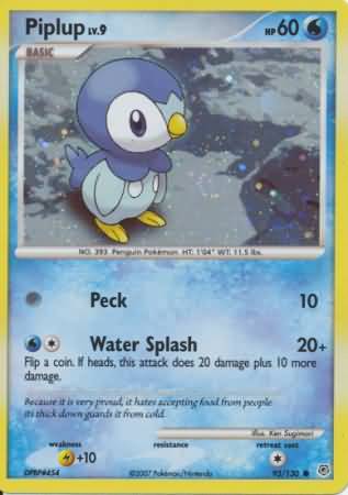 Piplup (93/130) (Cosmos Holo) [Diamond & Pearl: Base Set] | Game Haven TX