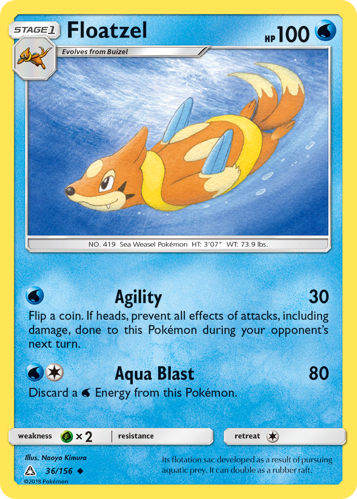 Floatzel (36/156) [Sun & Moon: Ultra Prism] | Game Haven TX