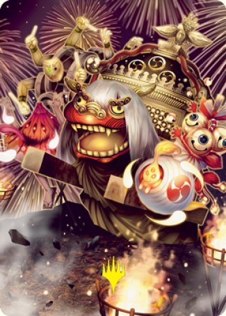 March of Reckless Joy Art Card (Gold-Stamped Signature) [Kamigawa: Neon Dynasty Art Series] | Game Haven TX