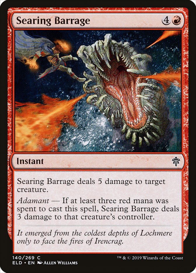 Searing Barrage [Throne of Eldraine] | Game Haven TX