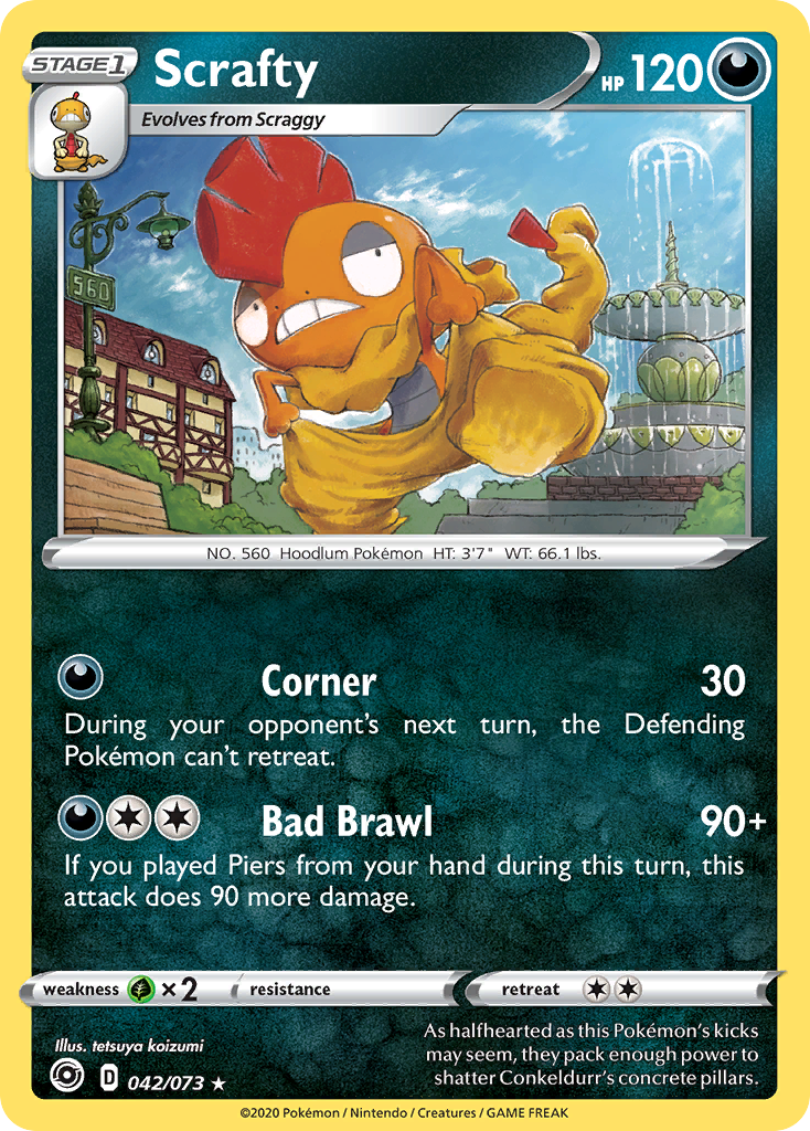 Scrafty (042/073) [Sword & Shield: Champion's Path] | Game Haven TX
