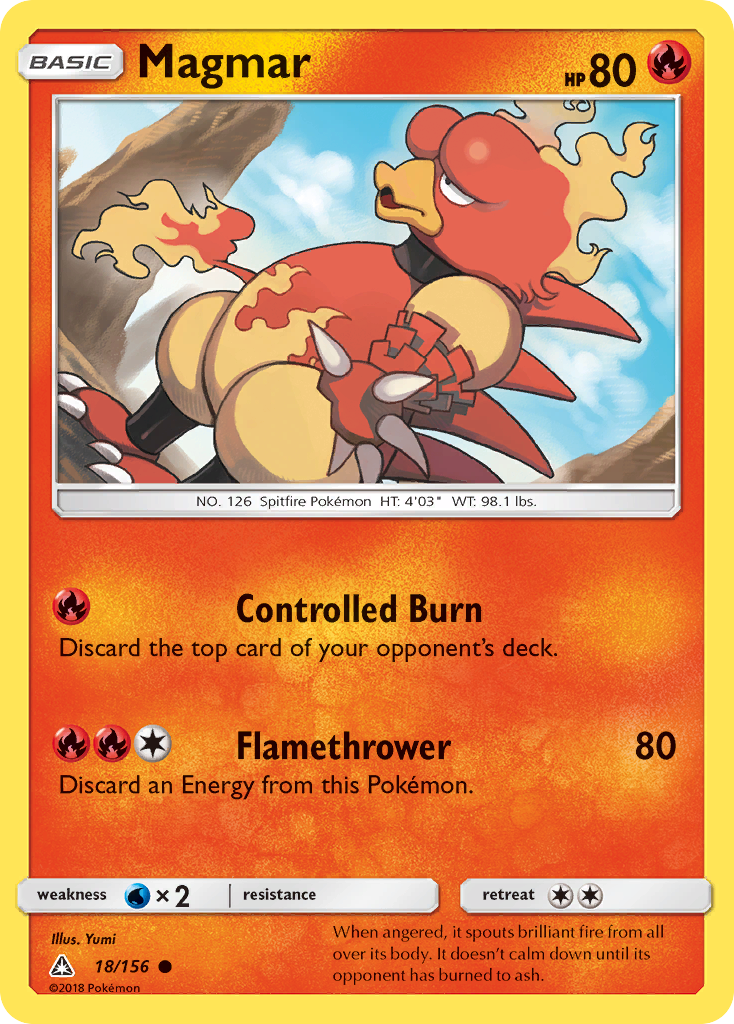 Magmar (18/156) [Sun & Moon: Ultra Prism] | Game Haven TX