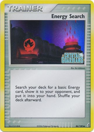 Energy Search (86/100) (Stamped) [EX: Crystal Guardians] | Game Haven TX