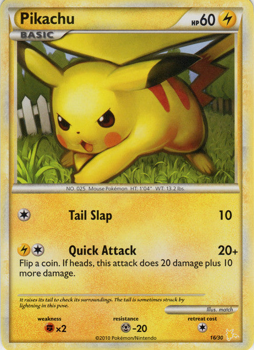 Pikachu (16/30) [HeartGold & SoulSilver: Trainer Kit - Raichu] | Game Haven TX