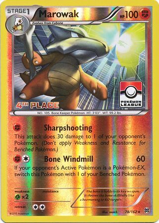 Marowak (78/162) (League Promo 4th Place) [XY: BREAKthrough] | Game Haven TX