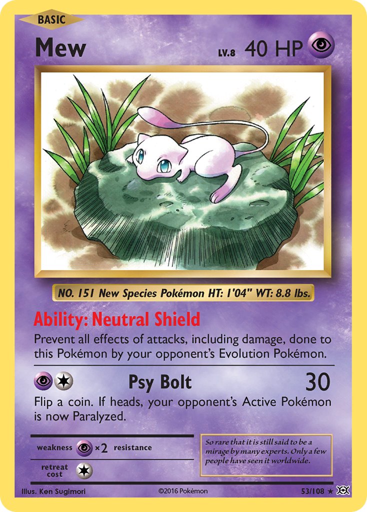 Mew (53/108) (Theme Deck Exclusive) [XY: Evolutions] | Game Haven TX