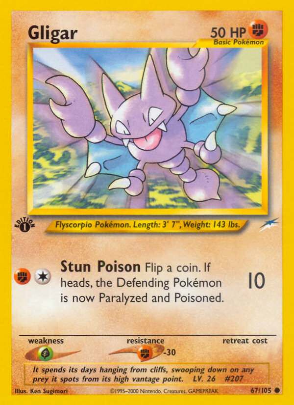 Gligar (67/105) [Neo Destiny 1st Edition] | Game Haven TX