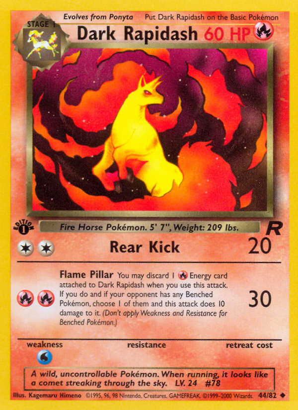 Dark Rapidash (44/82) [Team Rocket 1st Edition] | Game Haven TX