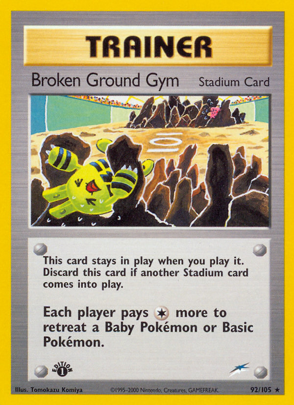 Broken Ground Gym (92/105) [Neo Destiny 1st Edition] | Game Haven TX