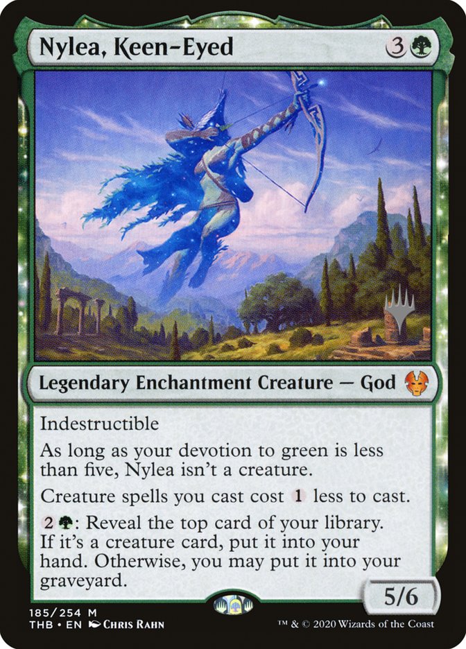 Nylea, Keen-Eyed (Promo Pack) [Theros Beyond Death Promos] | Game Haven TX