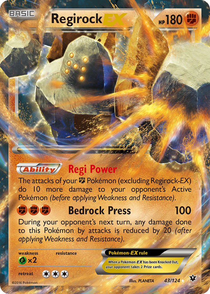 Regirock EX (43/124) [XY: Fates Collide] | Game Haven TX