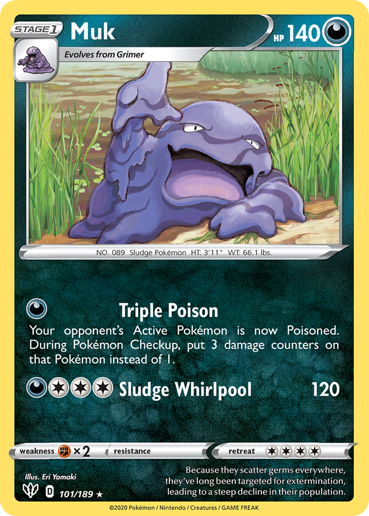 Muk (101/189) [Sword & Shield: Darkness Ablaze] | Game Haven TX