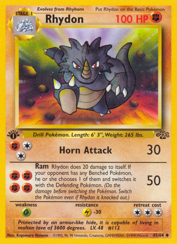 Rhydon (45/64) [Jungle 1st Edition] | Game Haven TX