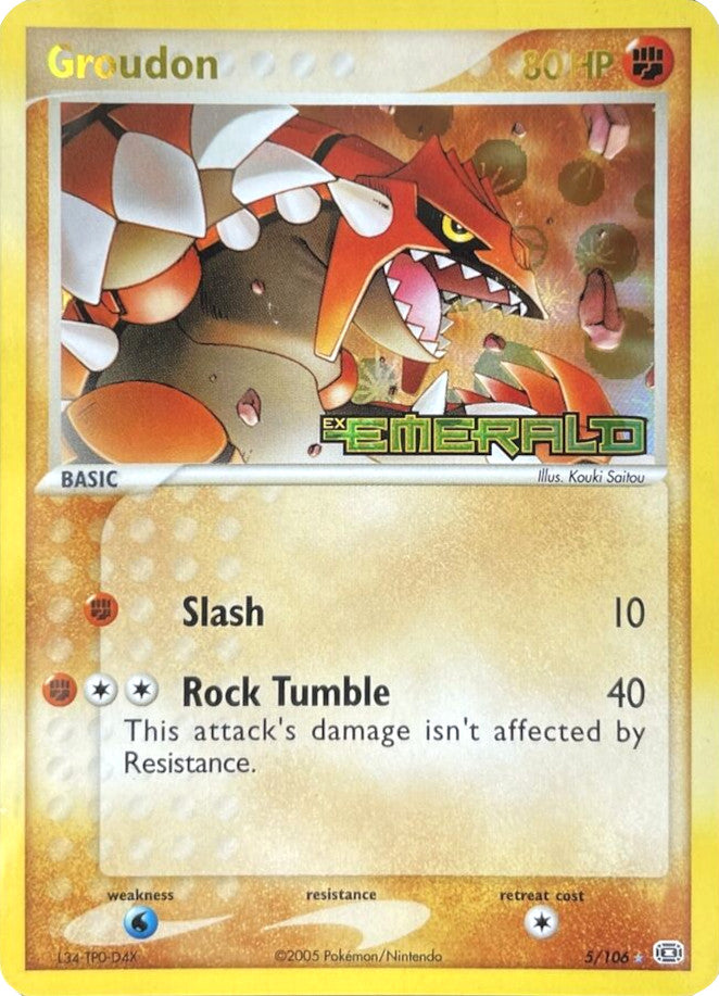 Groudon (5/106) (Stamped) [EX: Emerald] | Game Haven TX