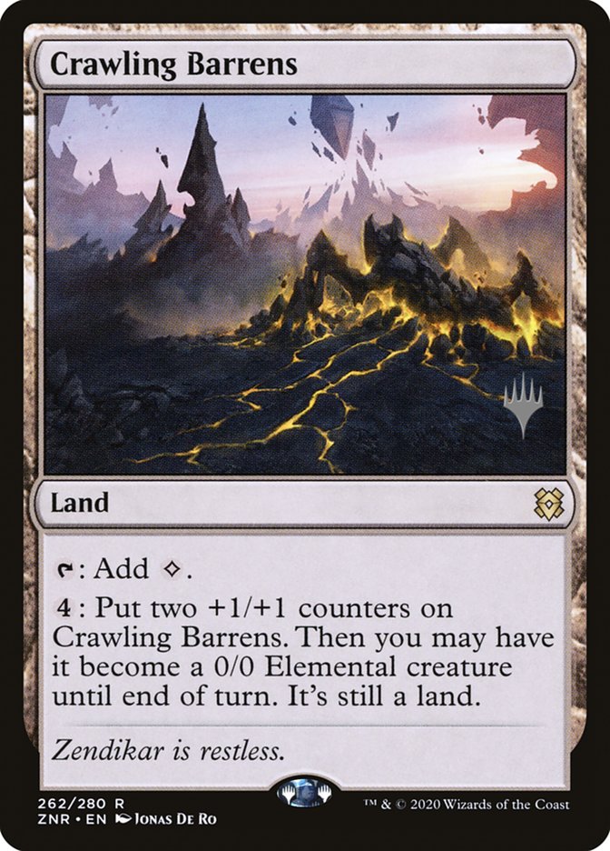 Crawling Barrens (Promo Pack) [Zendikar Rising Promos] | Game Haven TX