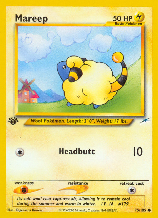 Mareep (75/105) [Neo Destiny 1st Edition] | Game Haven TX