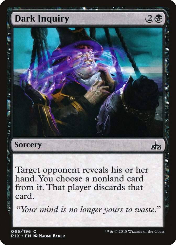 Dark Inquiry [Rivals of Ixalan] | Game Haven TX