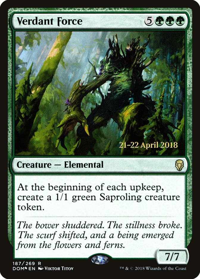 Verdant Force [Dominaria Promos] | Game Haven TX
