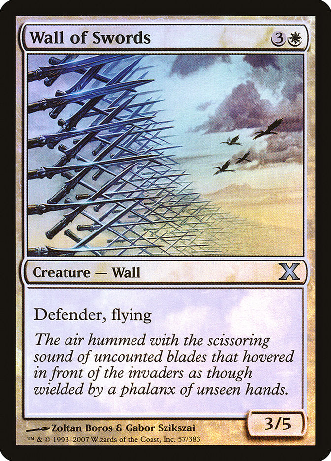 Wall of Swords (Premium Foil) [Tenth Edition] | Game Haven TX