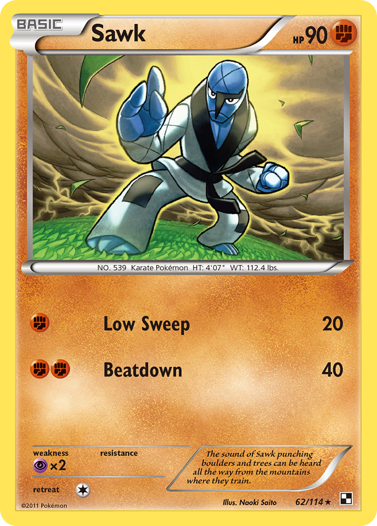 Sawk (62/114) [Black & White: Base Set] | Game Haven TX