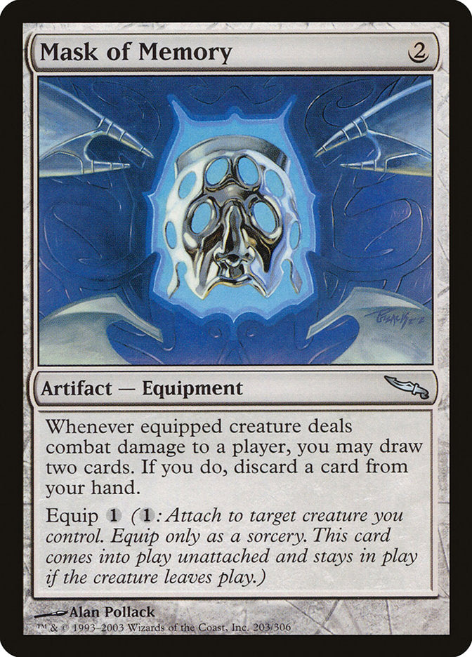 Mask of Memory [Mirrodin] | Game Haven TX