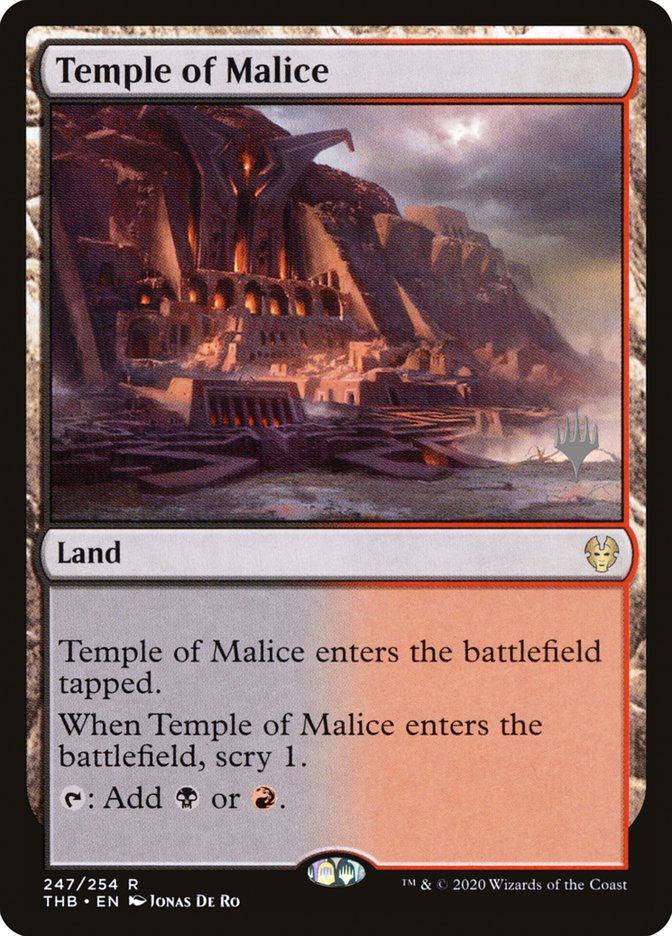 Temple of Malice (Promo Pack) [Theros Beyond Death Promos] | Game Haven TX