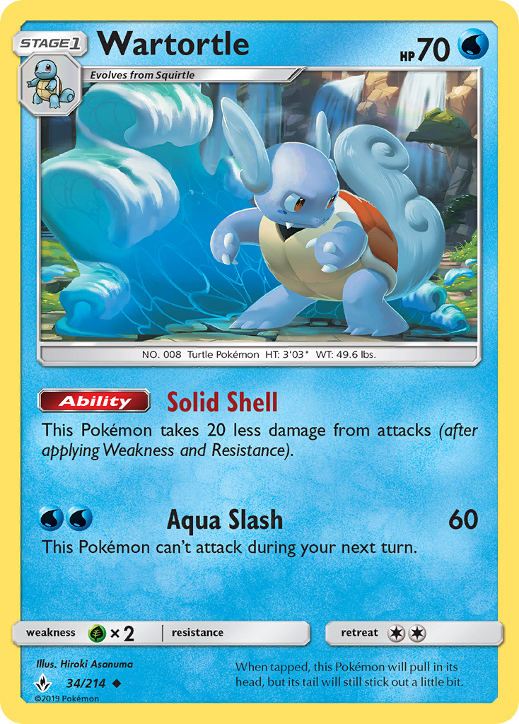 Wartortle (34/214) [Sun & Moon: Unbroken Bonds] | Game Haven TX