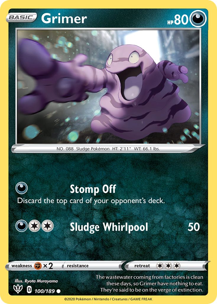Grimer (100/189) [Sword & Shield: Darkness Ablaze] | Game Haven TX