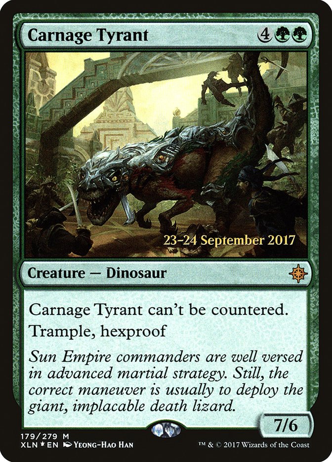 Carnage Tyrant [Ixalan Promos] | Game Haven TX