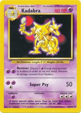 Kadabra (32/102) [Base Set Unlimited] | Game Haven TX