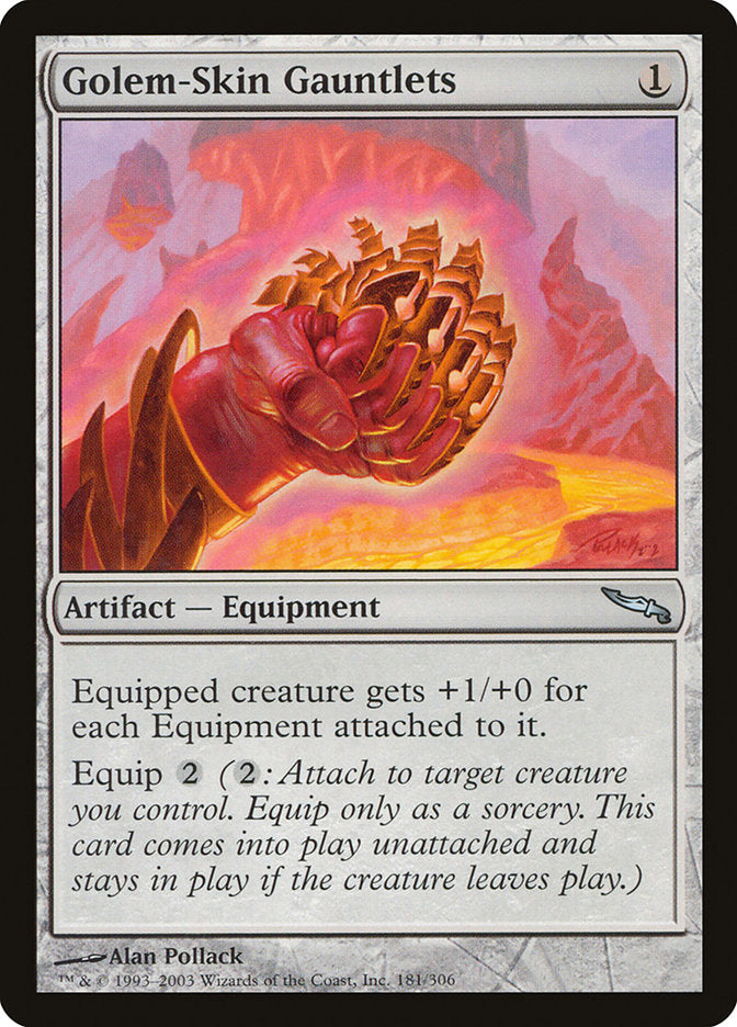Golem-Skin Gauntlets [Mirrodin] | Game Haven TX