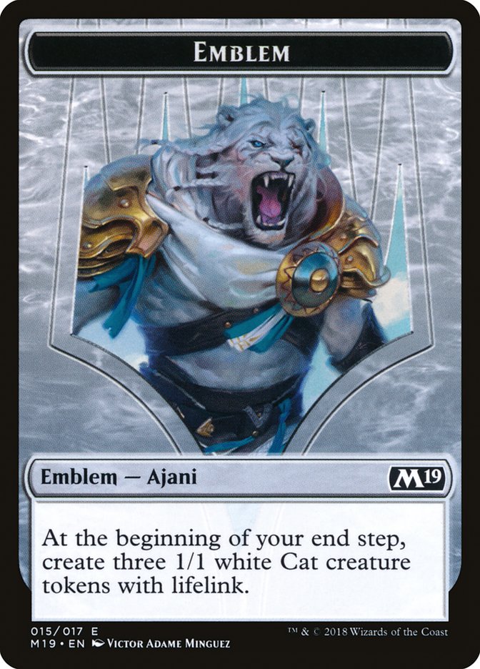 Ajani, Adversary of Tyrants Emblem [Core Set 2019 Tokens] | Game Haven TX