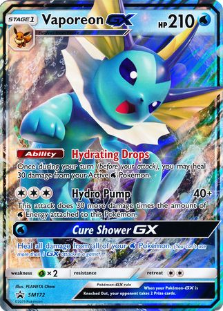 Vaporeon GX (SM172) (Jumbo Card) [Sun & Moon: Black Star Promos] | Game Haven TX