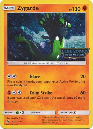 Zygarde (72/131) (Cosmos Holo) [Sun & Moon: Forbidden Light] | Game Haven TX